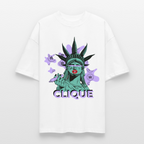 420 CLIQUE Oversized Unisex Bio T-Shirt - Weiß