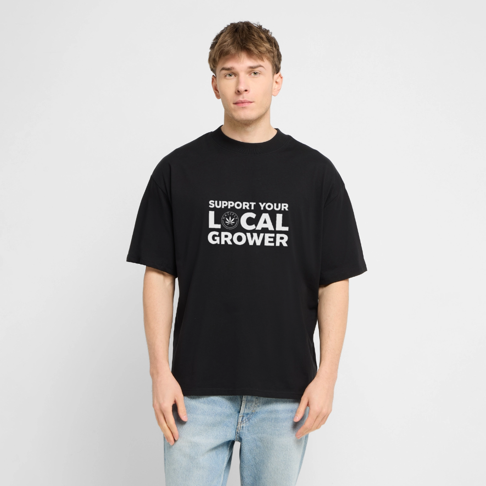 LOCAL GROWER Oversized Unisex Bio T-Shirt - Schwarz