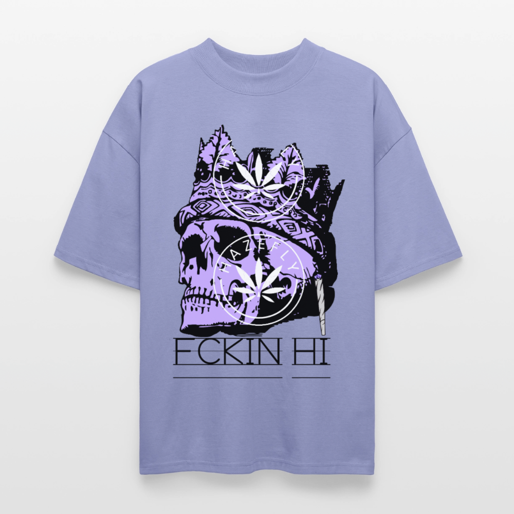 420 SKULL Oversized Unisex Bio T-Shirt - Violett