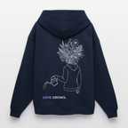 LOVE GROWS I Oversized Unisex Bio-Hoodie - Navy
