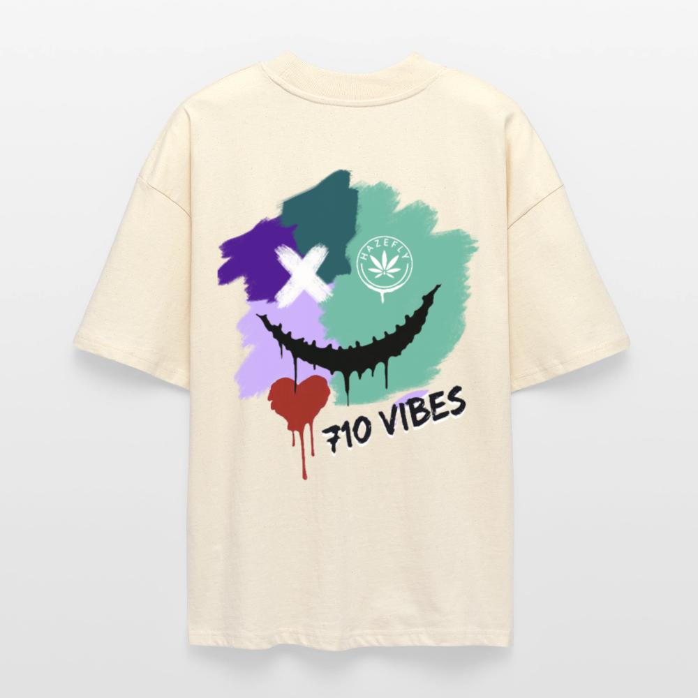 710 VIBES Oversized Unisex Bio T-Shirt - Weißgrau