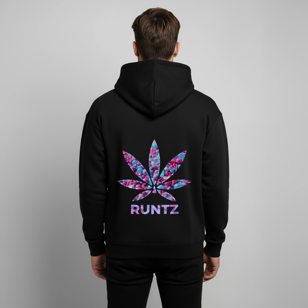 RUNTZ Oversized Unisex Bio-Hoodie - Schwarz