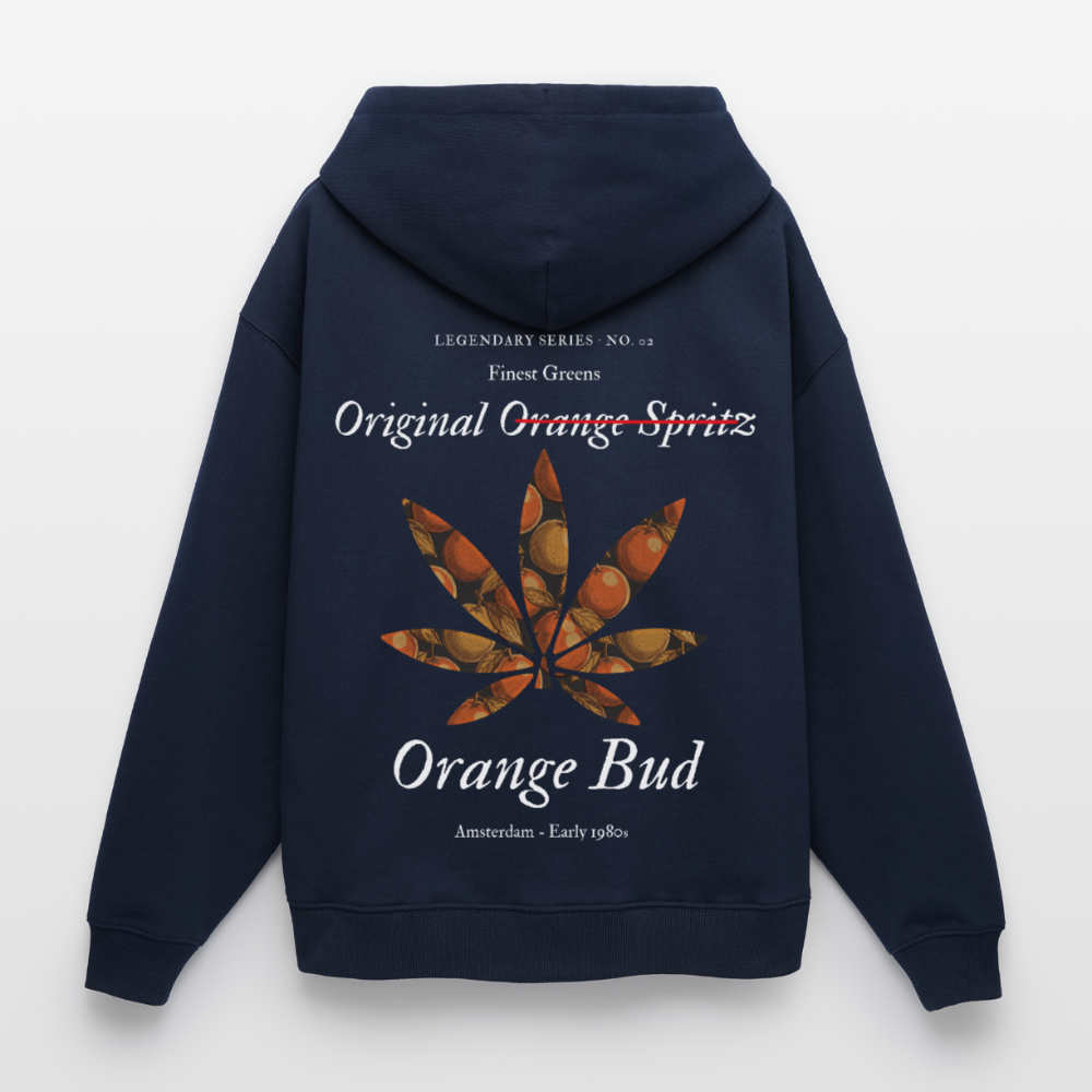 TRUE ORANGE Oversized Unisex Bio-Hoodie - Navy