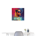RISE Poster 60x60 cm - Weiß