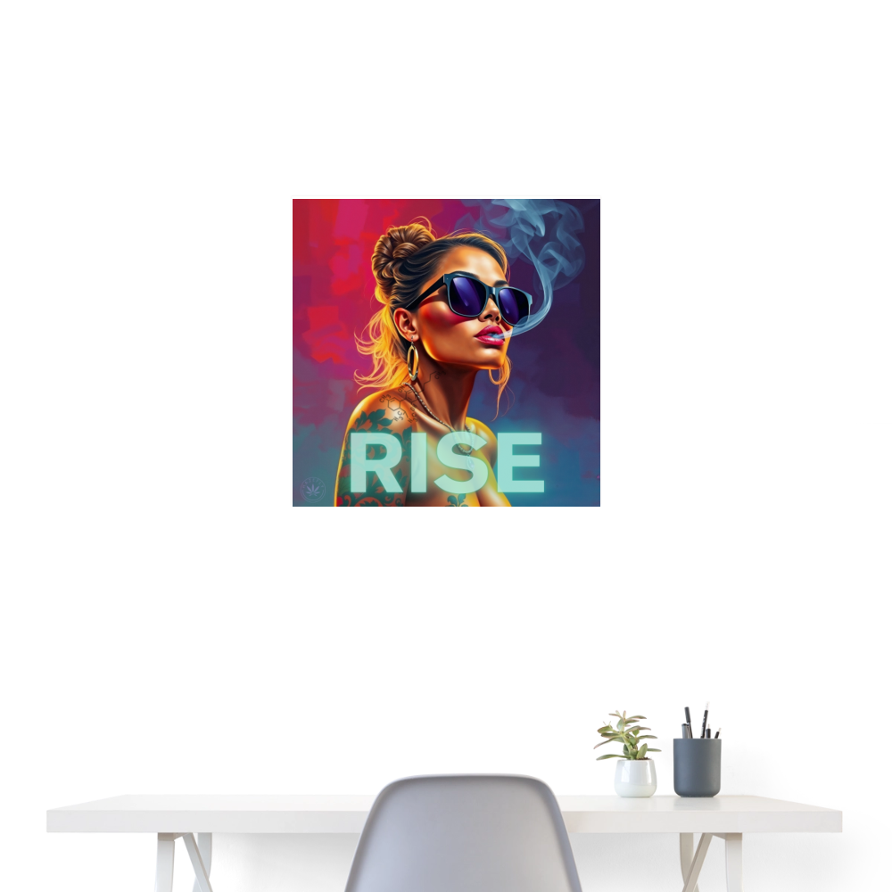 RISE Poster 60x60 cm - Weiß