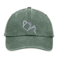LOVE GROWS STICK Relaxed Vintage Cap - Vintage Flaschengrün 
