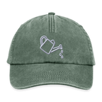LOVE GROWS STICK Relaxed Vintage Cap - Vintage Flaschengrün 