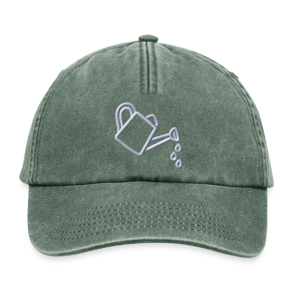 LOVE GROWS STICK Relaxed Vintage Cap - Vintage Flaschengrün 