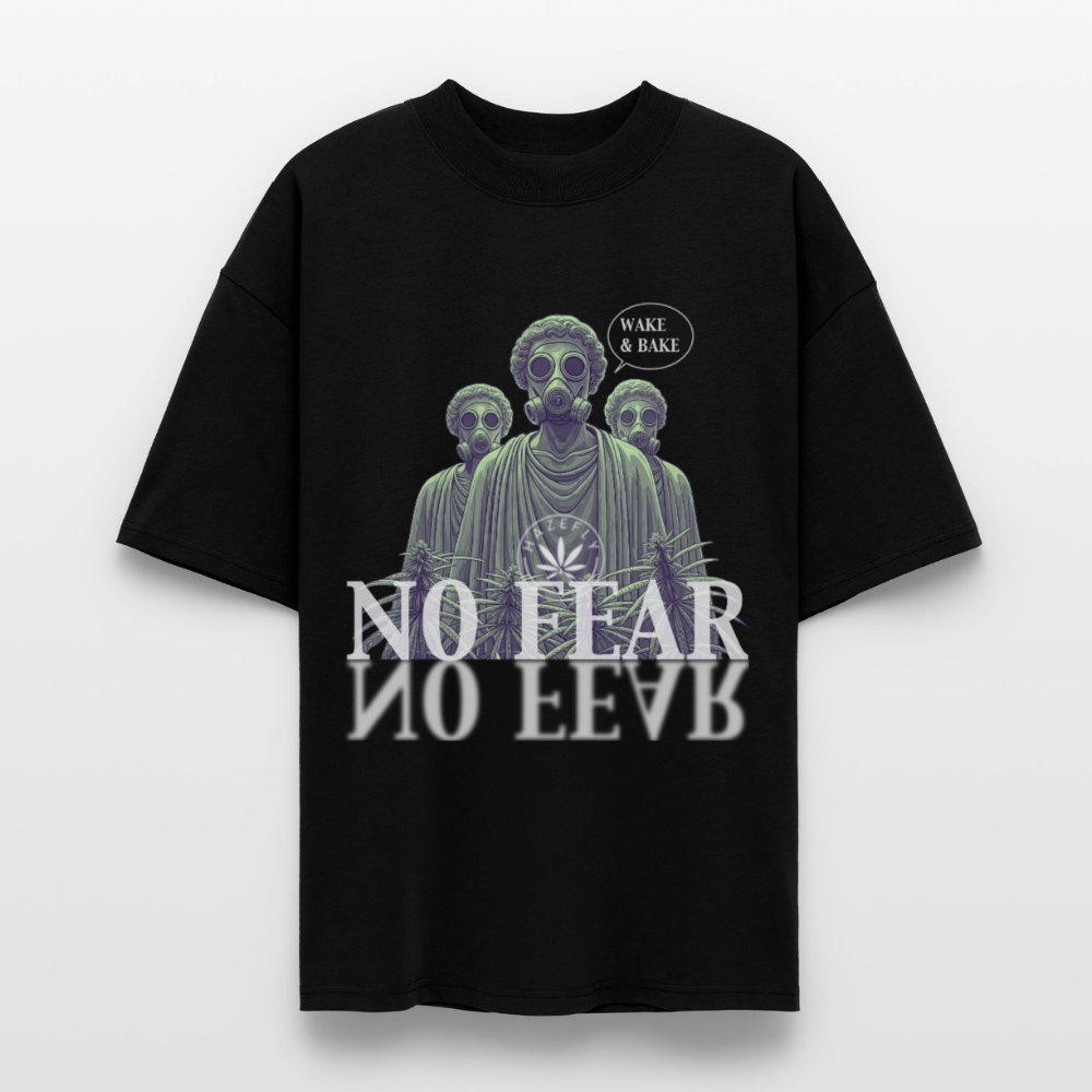 NO FEAR Oversized Unisex Bio T-Shirt - Schwarz
