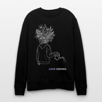 LOVE GROWS II Unisex Bio-Sweatshirt - Schwarz