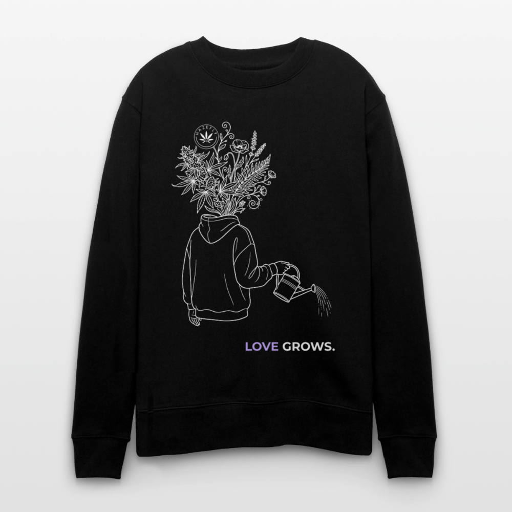 LOVE GROWS II Unisex Bio-Sweatshirt - Schwarz