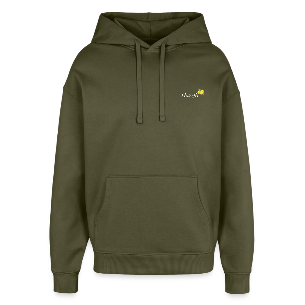 TRUE LEMON Oversized Unisex Bio-Hoodie - Khaki