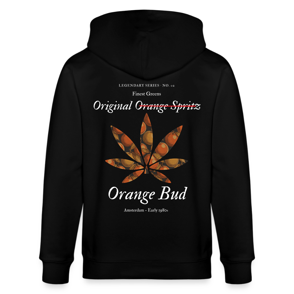 TRUE ORANGE Unisex Bio-Kapuzenjacke - Schwarz
