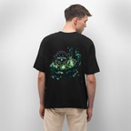 GLOW GARDEN Oversized Unisex Bio T-Shirt - Schwarz