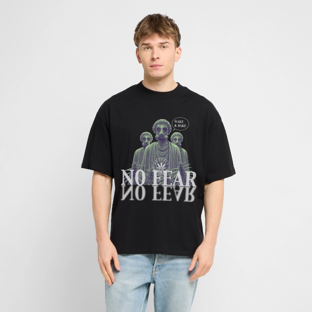 NO FEAR Oversized Unisex Bio T-Shirt - Schwarz