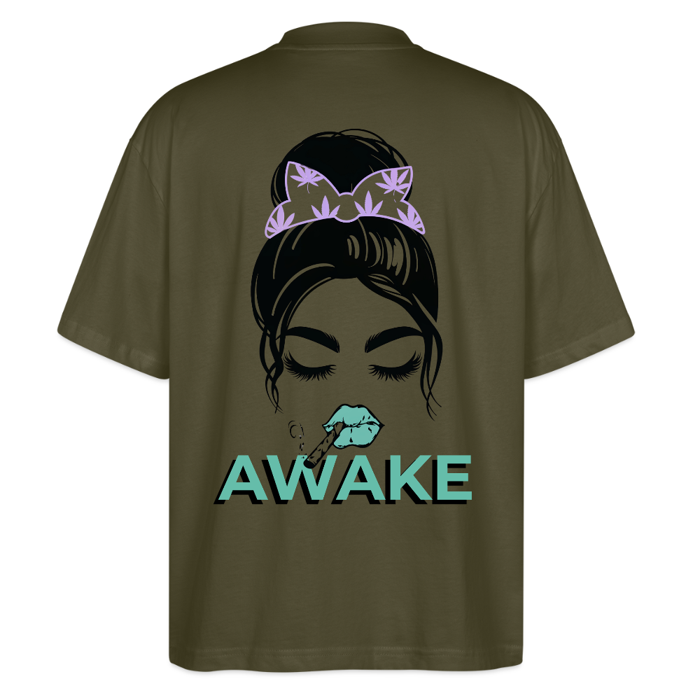 AWAKE Oversized Unisex Bio T-Shirt - Khaki