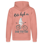 RIDE HIGH Unisex Bio-Hoodie - Altrosa