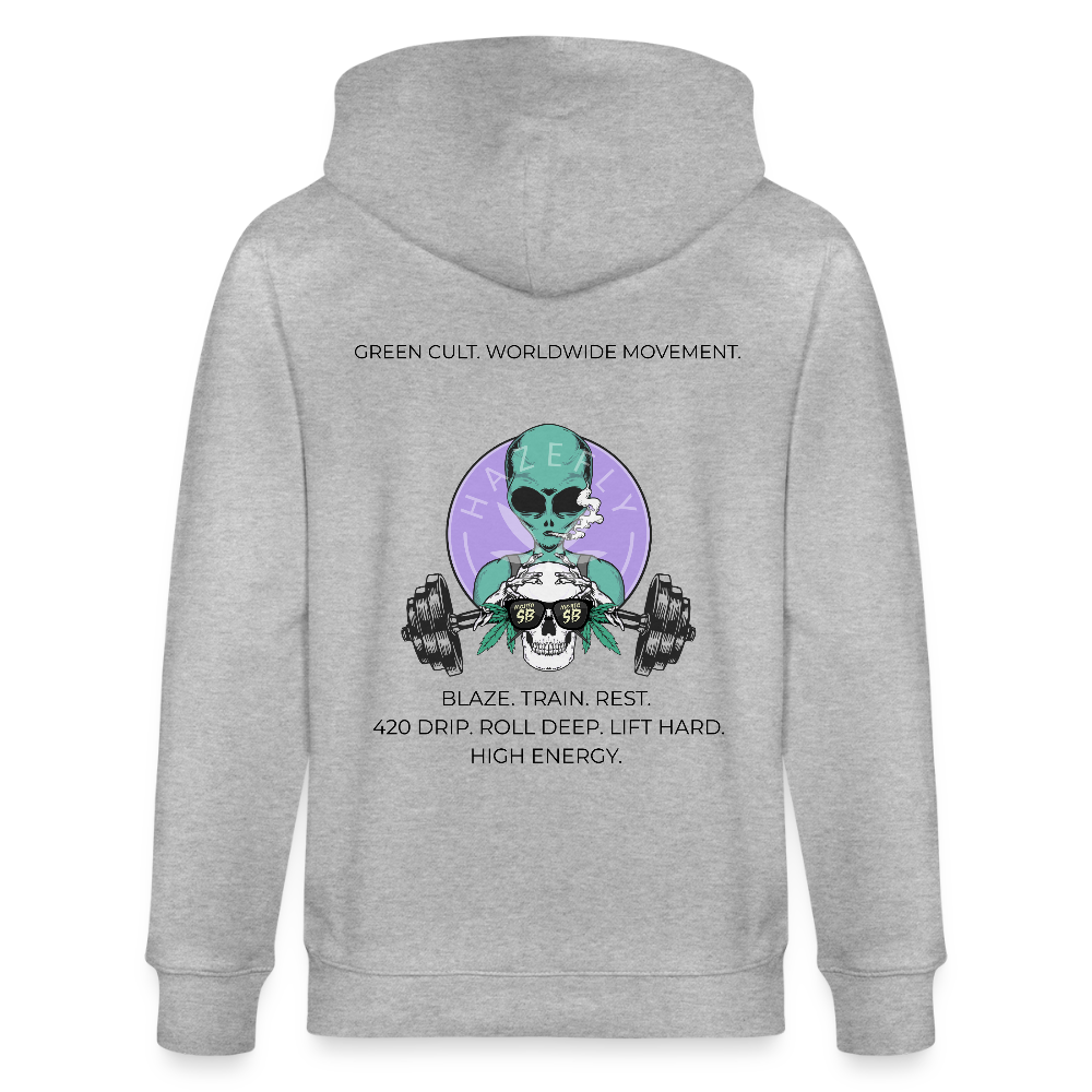 GREEN CULT Unisex Bio-Kapuzenjacke - Grau meliert