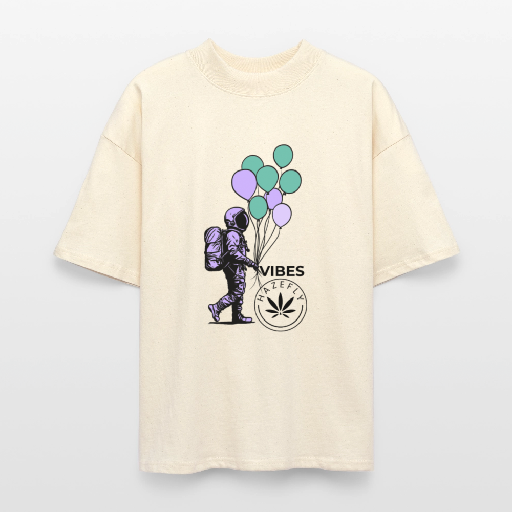 GALACTIC JOURNEY Oversized Unisex Bio T-Shirt - Weißgrau