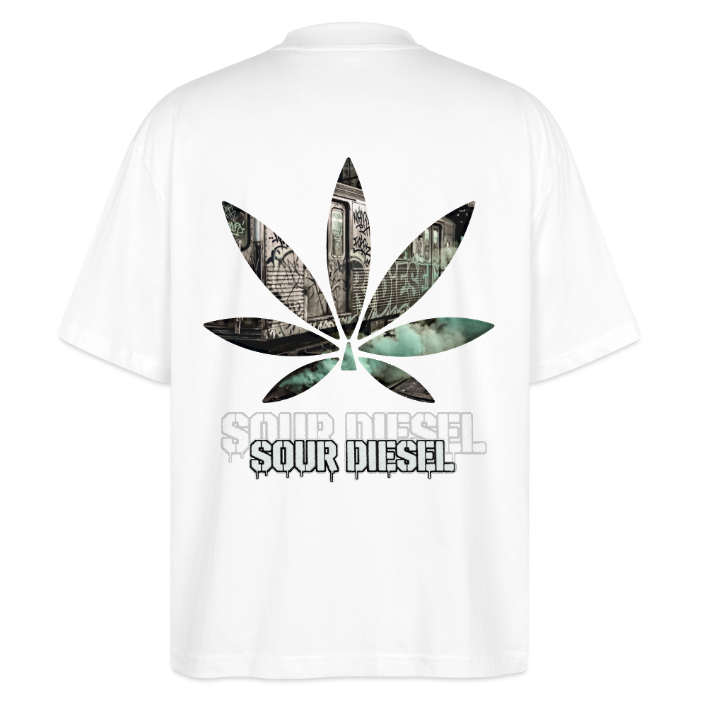 SOUR DIESEL Oversized Unisex Bio T-Shirt - Weiß