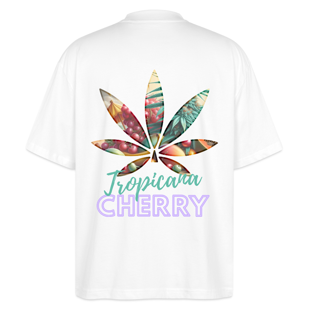 TROPICANA CHERRY Oversized Unisex Bio T-Shirt - Weiß