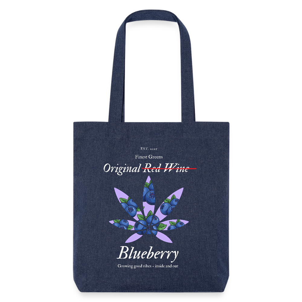 TRUE BERRY recycelter Heavyweight Stoffbeutel - melange Blue