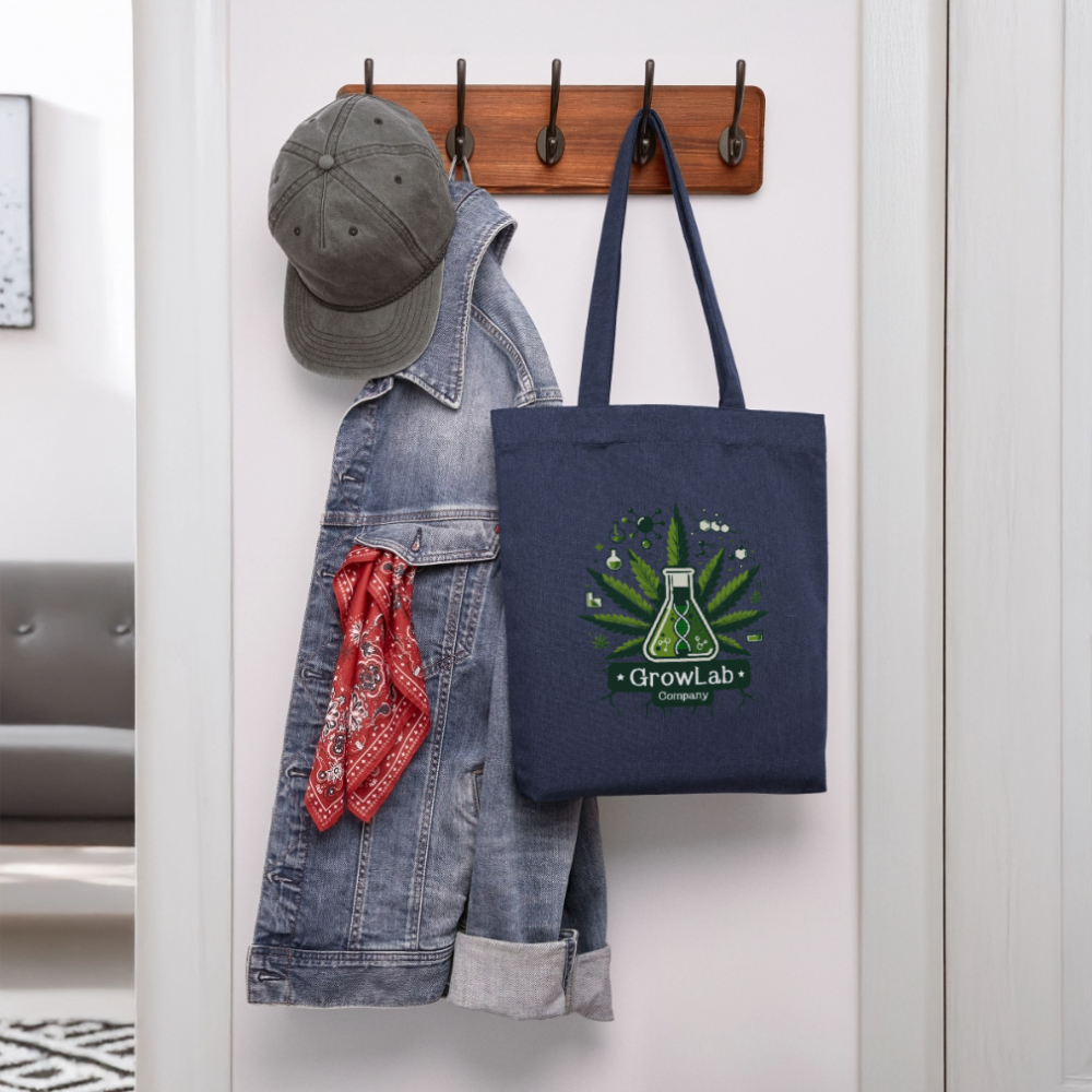 GLOW GARDEN WITH GROWLAB recycelter Heavyweight Stoffbeutel - melange Blue