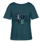 GROW. CHILL. REPEAT. Relaxed Frauen Bio-T-Shirt - Dunkles Petrol