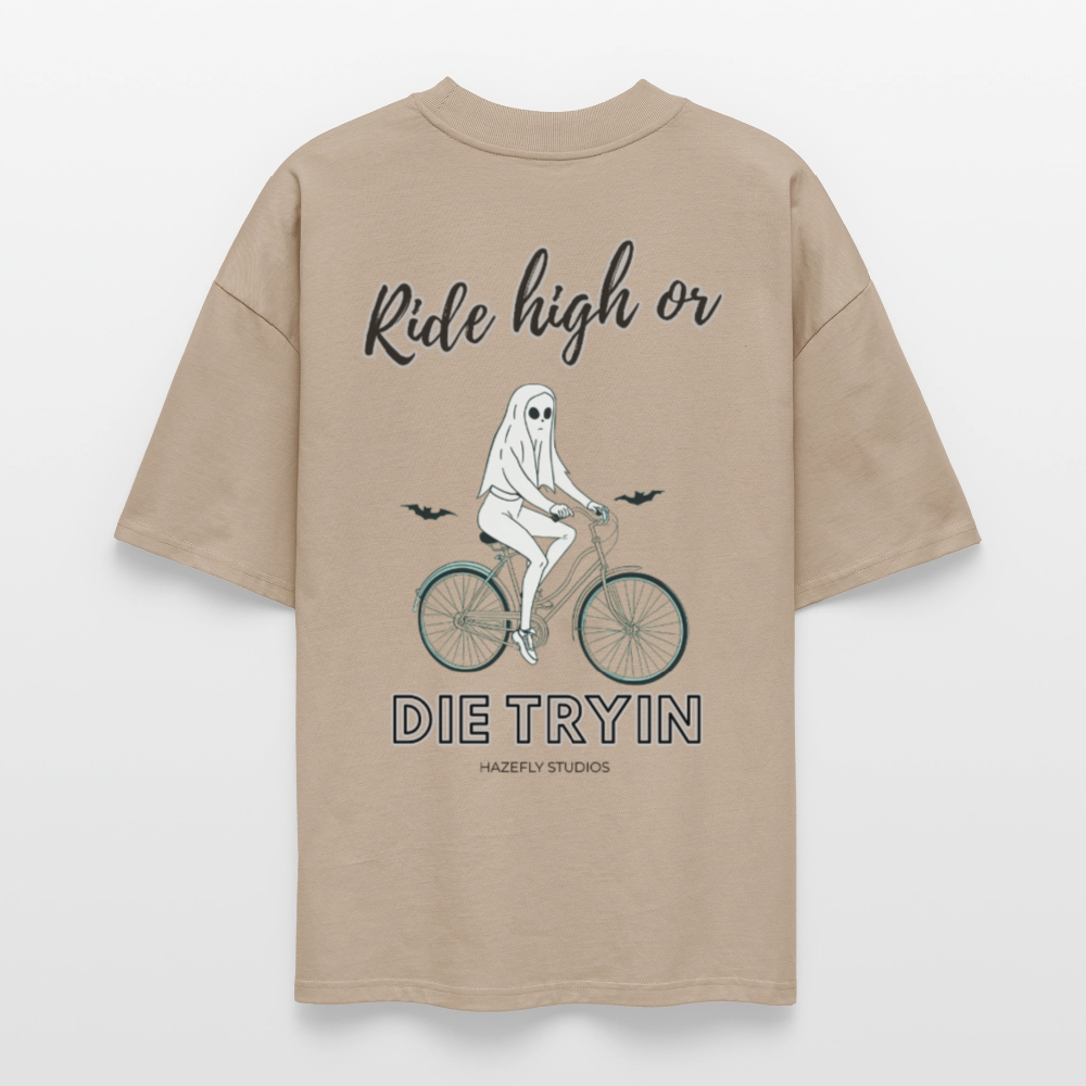 RIDE HIGH Oversized Unisex Bio T-Shirt - Steingrau