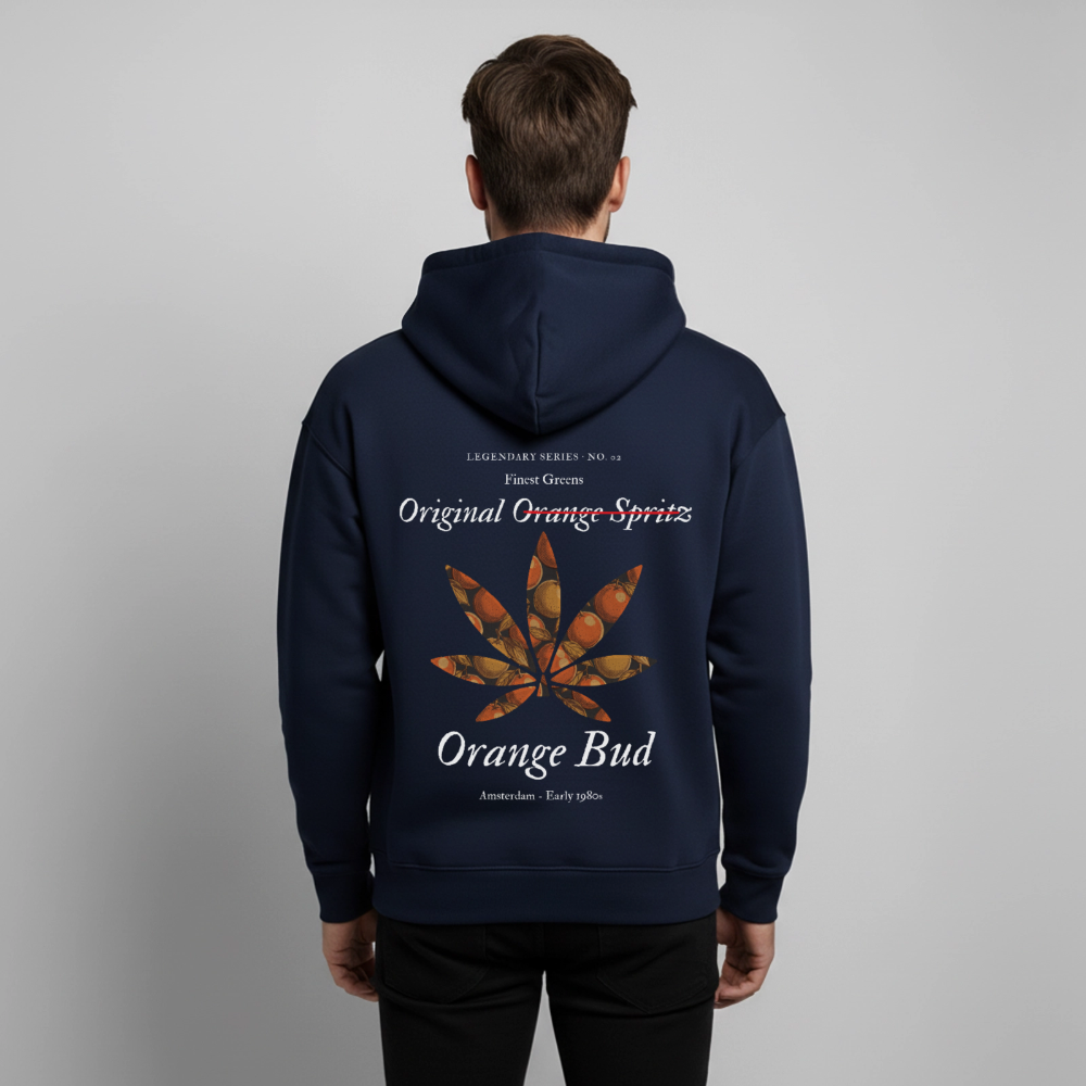 TRUE ORANGE Oversized Unisex Bio-Hoodie - Navy