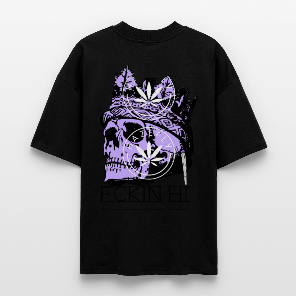 420 SKULL Oversized Unisex Bio T-Shirt - Schwarz
