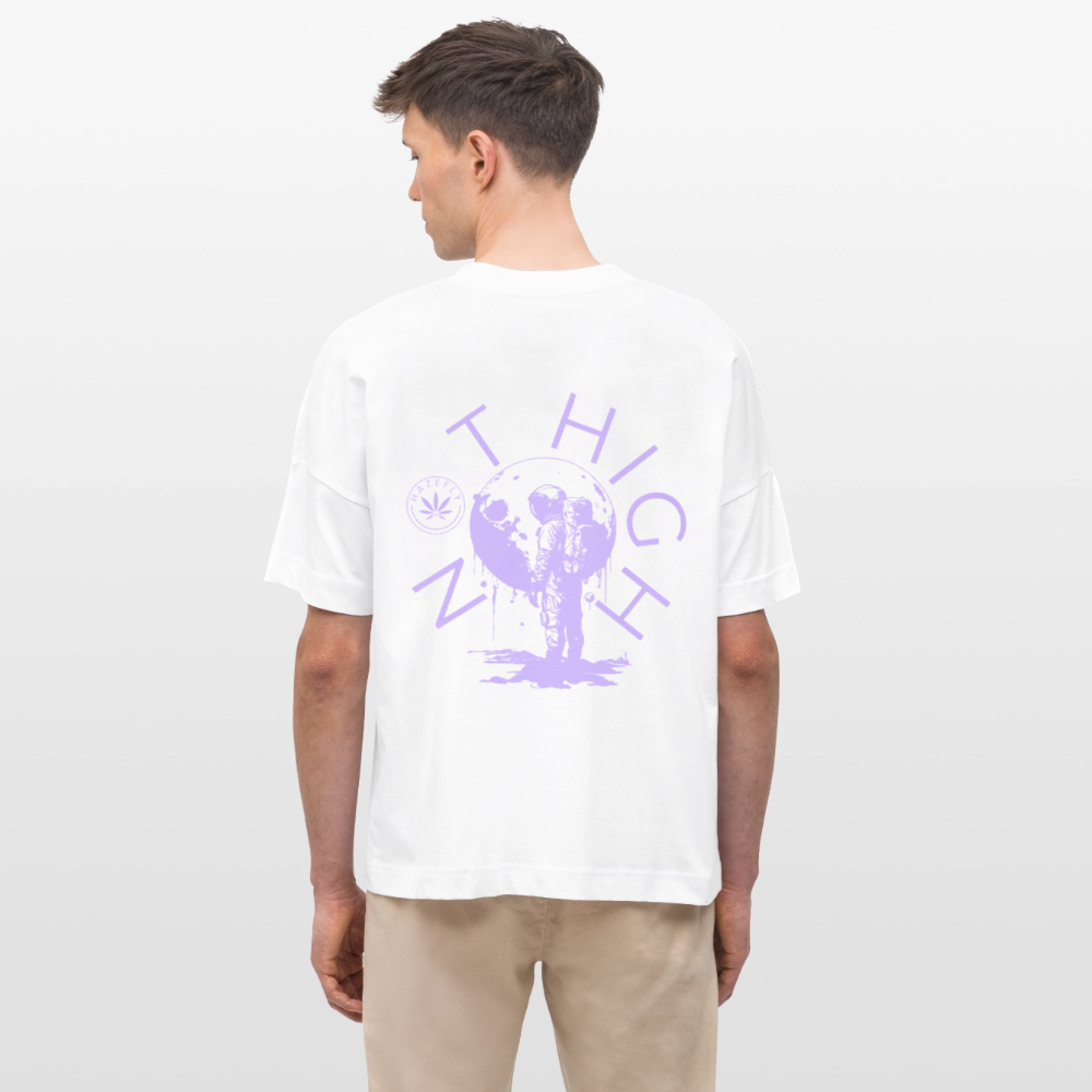 NOT HIGH Oversized Unisex Bio T-Shirt - Weiß