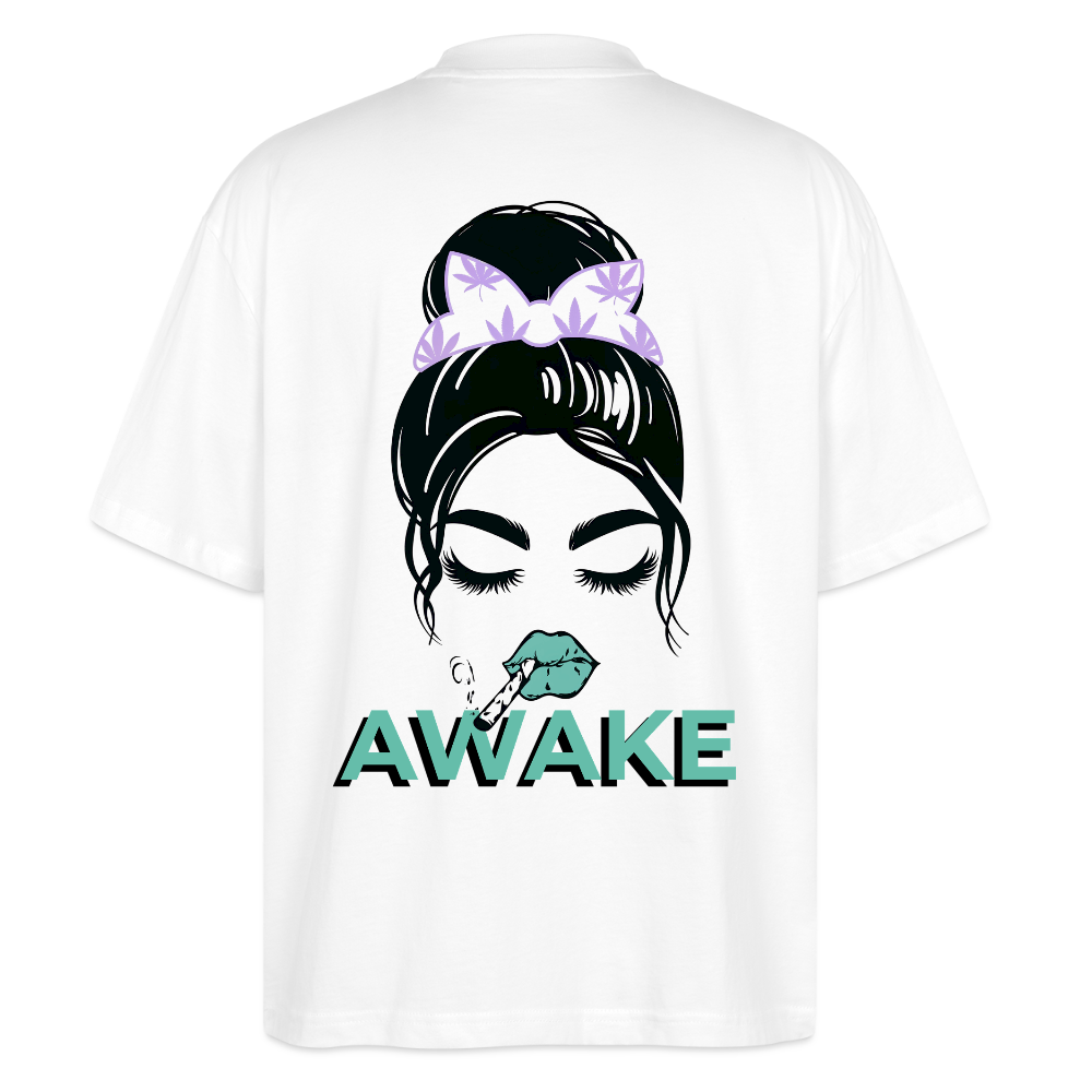 AWAKE Oversized Unisex Bio T-Shirt - Weiß