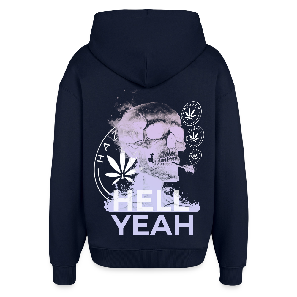 HELL YEAH Oversized Unisex Bio-Hoodie - Navy