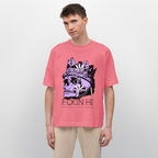 420 SKULL Oversized Unisex Bio T-Shirt - Pink 