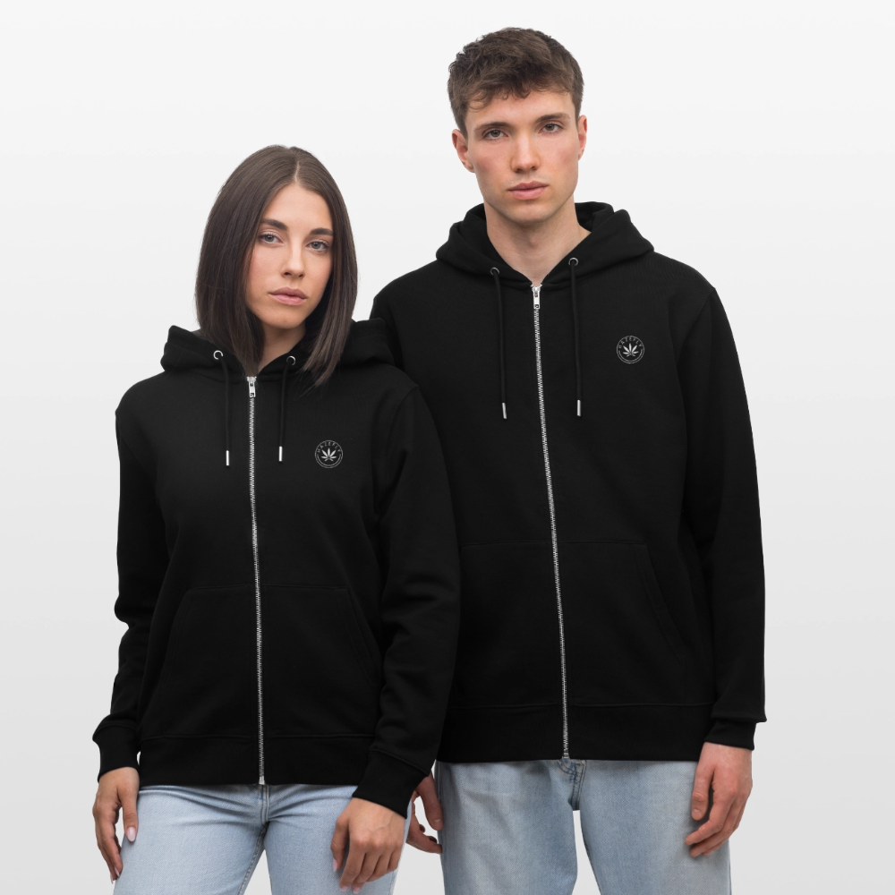 NO FEAR Unisex Bio-Kapuzenjacke - Schwarz