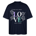 GROW. CHILL. REPEAT. Oversized Unisex Bio T-Shirt - Navy