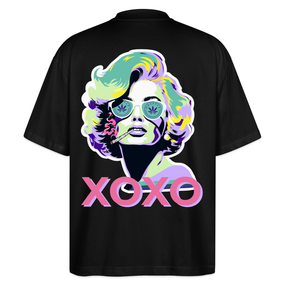 MARYLIN XOXO Oversized Unisex Bio T-Shirt - Schwarz