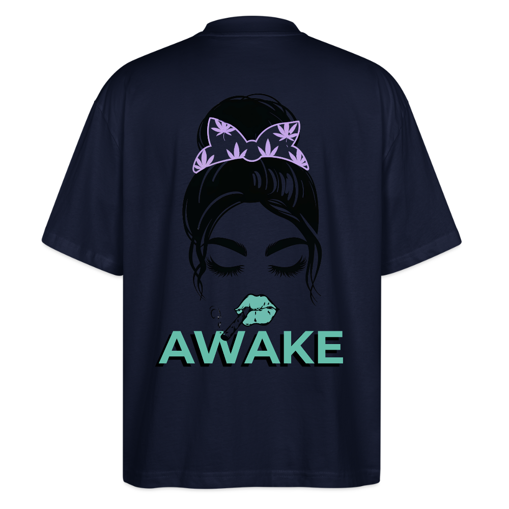 AWAKE Oversized Unisex Bio T-Shirt - Navy
