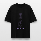 BLOOM POWER Oversized Unisex Bio T-Shirt - Schwarz