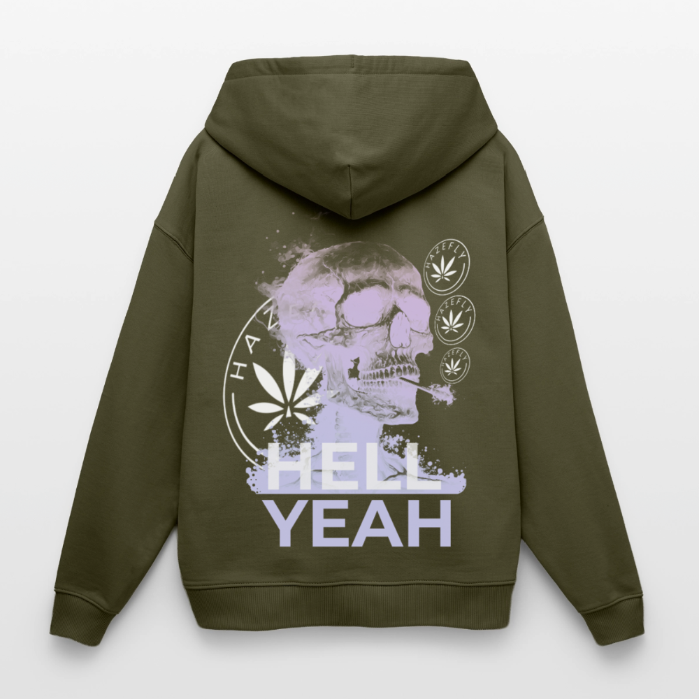 HELL YEAH Oversized Unisex Bio-Hoodie - Khaki