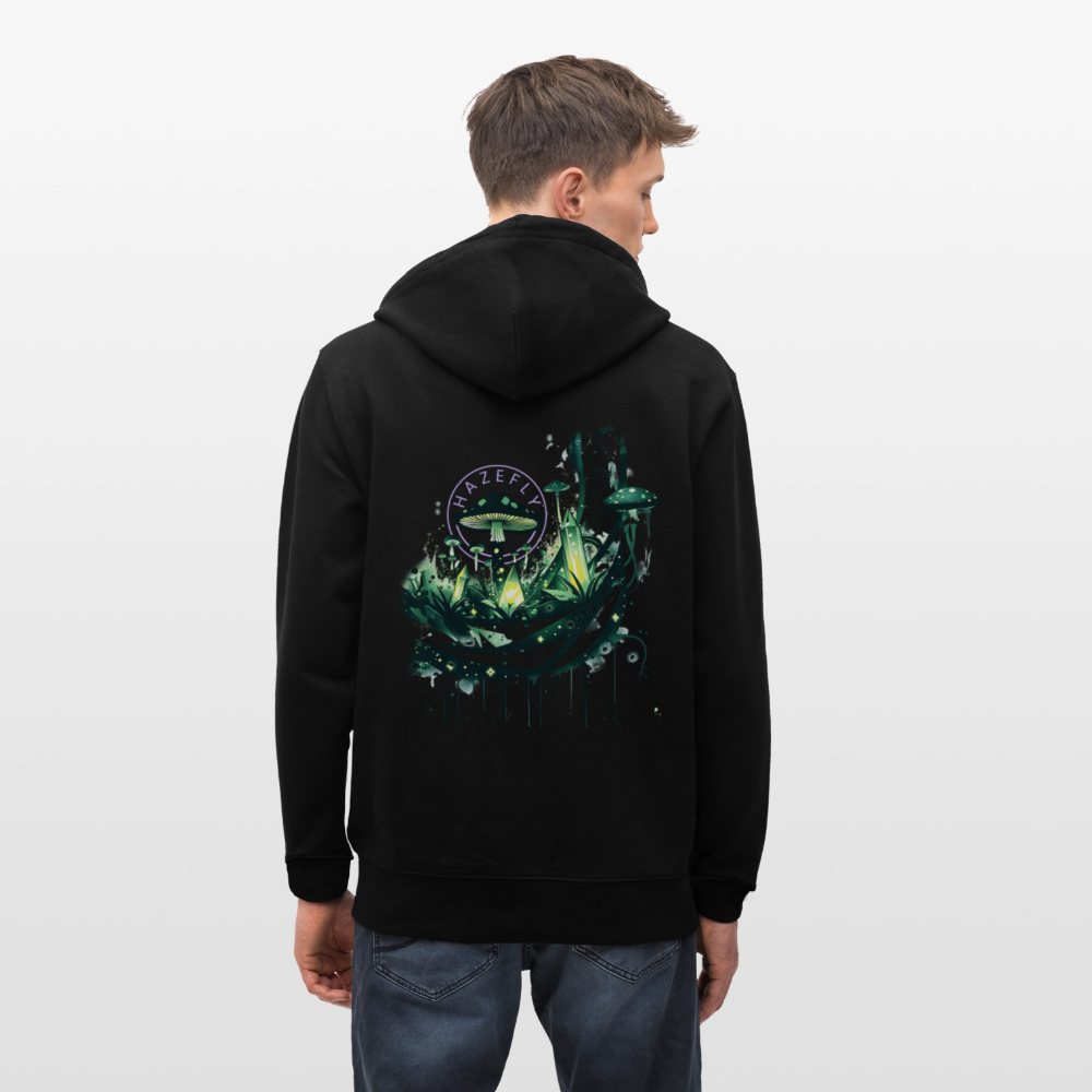 GLOW GARDEN Unisex Bio-Kapuzenjacke - Schwarz
