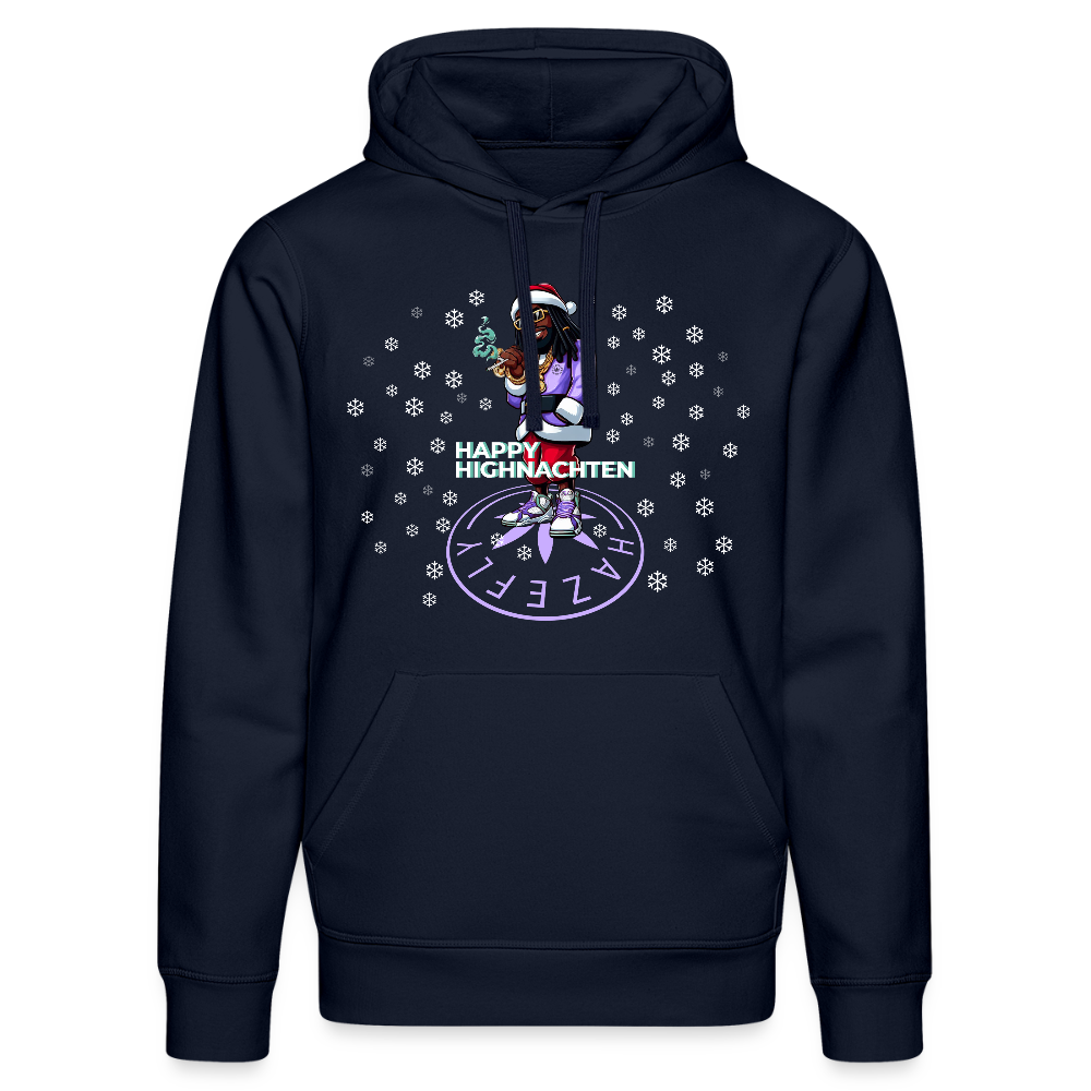 HI SANTA Unisex Bio-Hoodie - French Navy