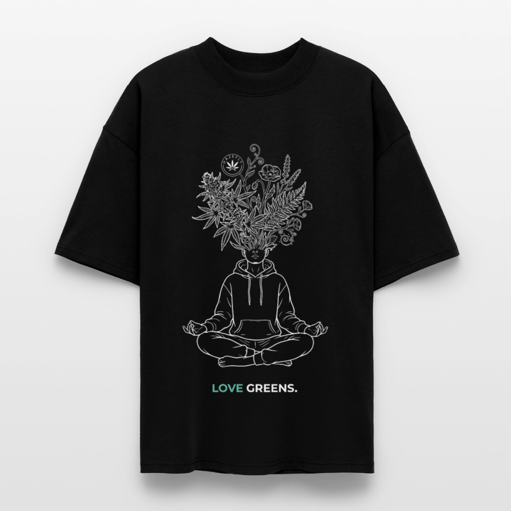 LOVE GREENS Oversized Unisex Bio T-Shirt - Schwarz