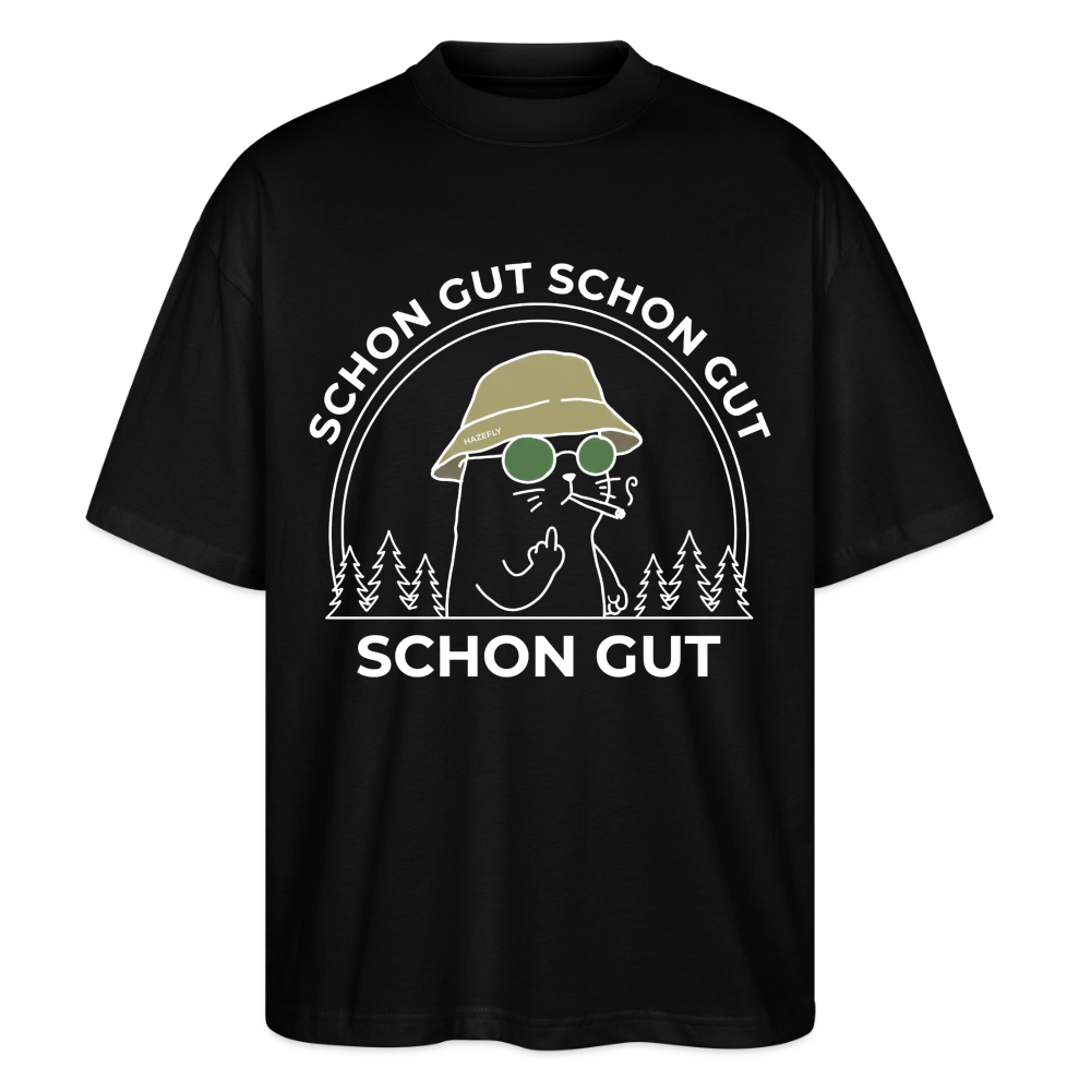 SCHON GUT Unisex Oversized Bio-T-Shirt - Schwarz