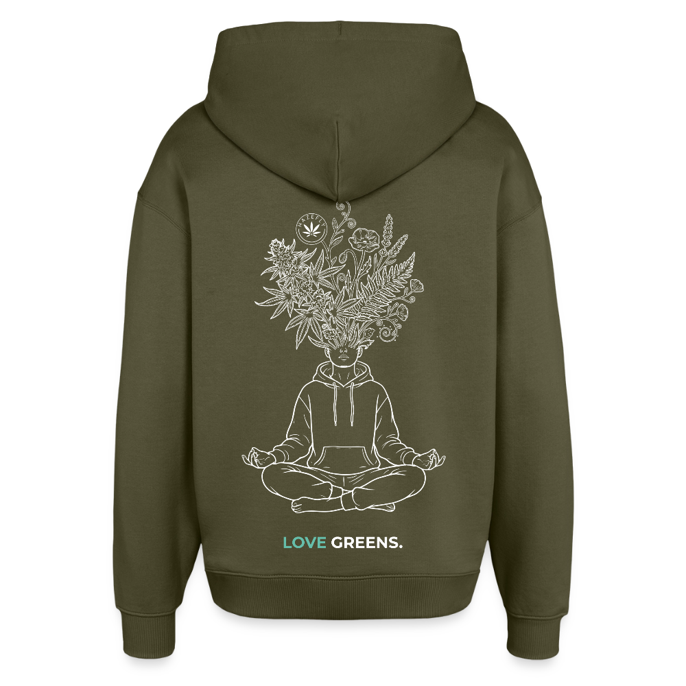 LOVE GREENS Oversized Unisex Bio-Hoodie - Khaki