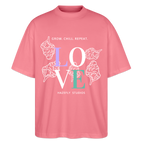 GROW. CHILL. REPEAT. Oversized Unisex Bio T-Shirt - Pink 