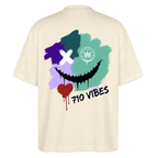 710 VIBES Oversized Unisex Bio T-Shirt - Weißgrau