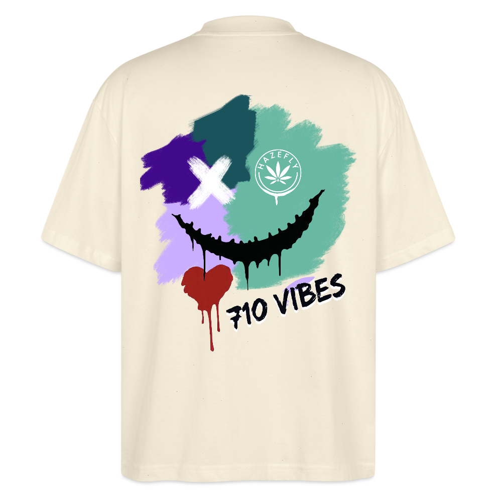 710 VIBES Oversized Unisex Bio T-Shirt - Weißgrau