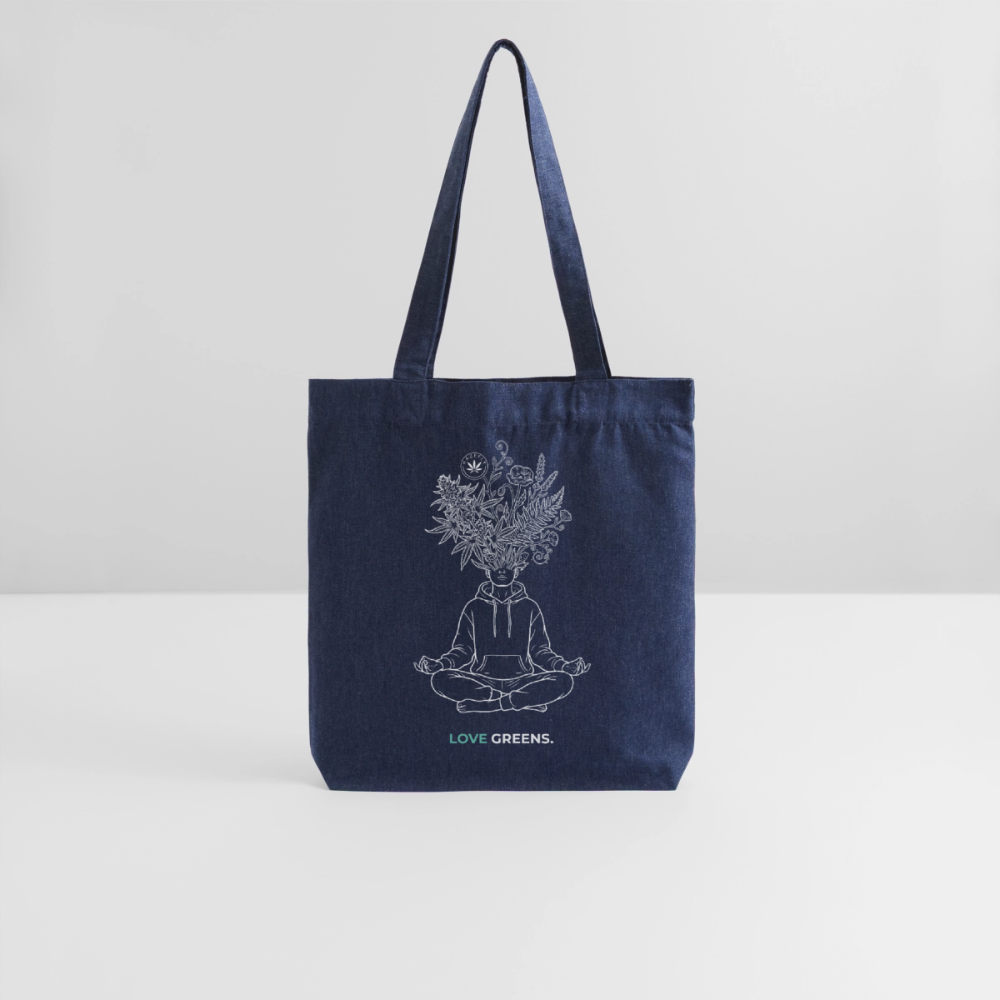 LOVE GREENS recycelter Heavyweight Stoffbeutel - melange Blue